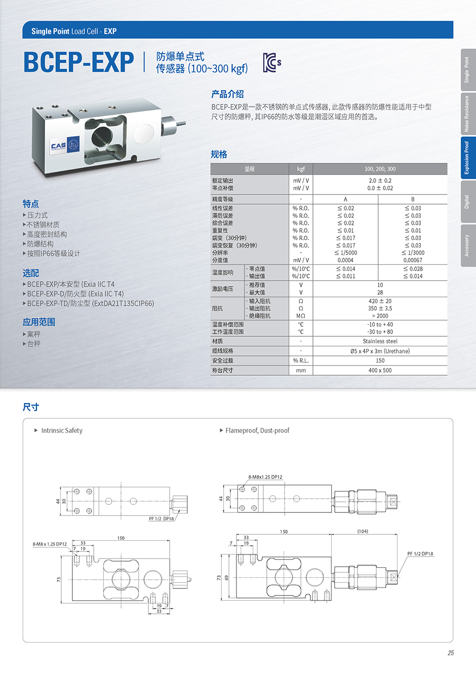 BCEP-EXP 单点称重传感器(图2)
