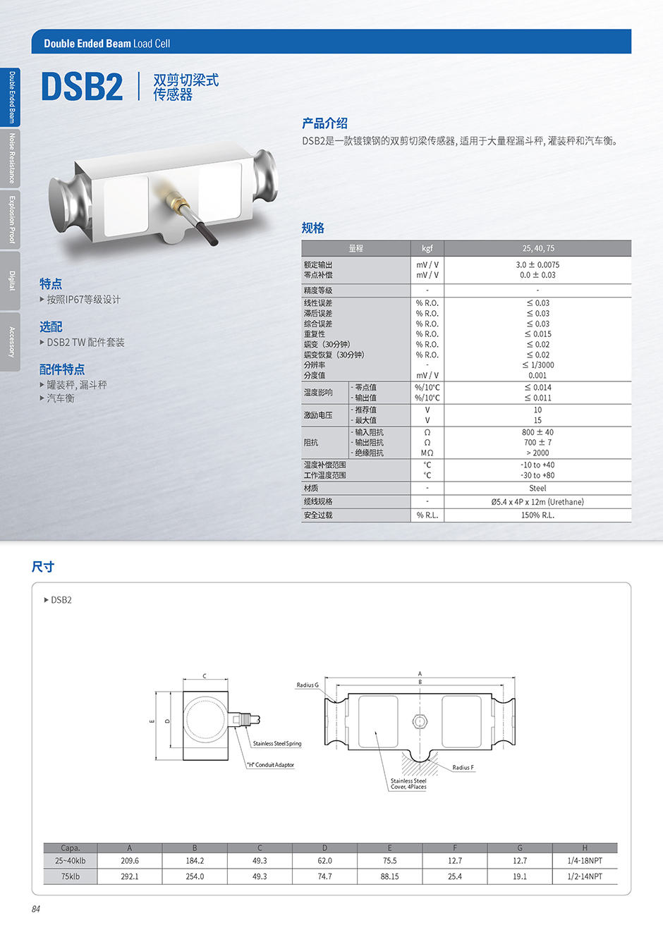 DSB2 双剪切梁氏传感器(图1)